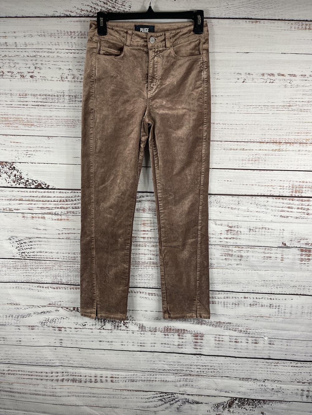 Paige Velvet Jeans Women's Size 24 Warm Suede Skinny Ankle Mid Rise 6531A66-7070